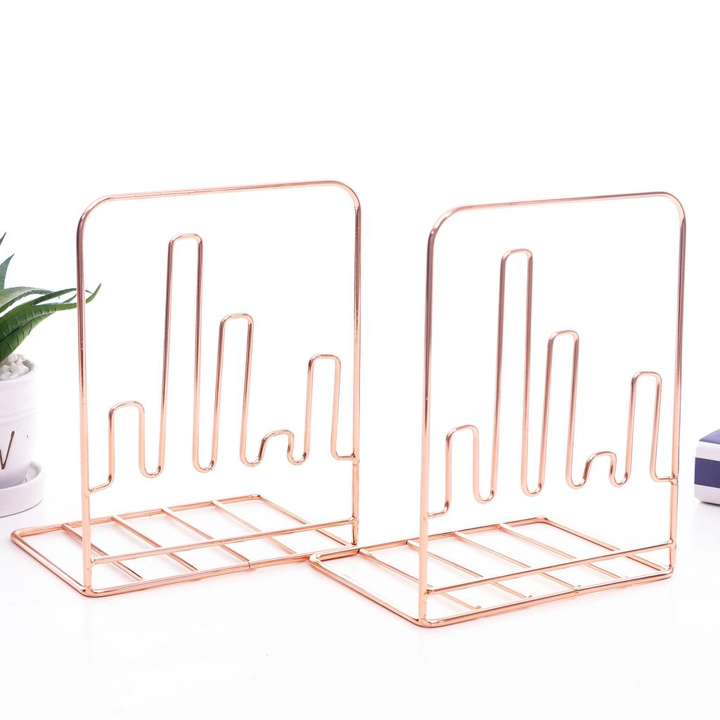 1 Pair Iron Love Shaped Book Stand Study Accessories Book Storage Rack Holder Bookends For Office Home School Organizer Supplies