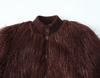 European & American Women's Spring 2025 Faux Fur Knit Cardigan