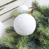 60/6Pcs White Foam Ball Christmas Tree Round Hanging Ornaments for Christmas Holiday Wedding New Year Party Home Decoration Ball