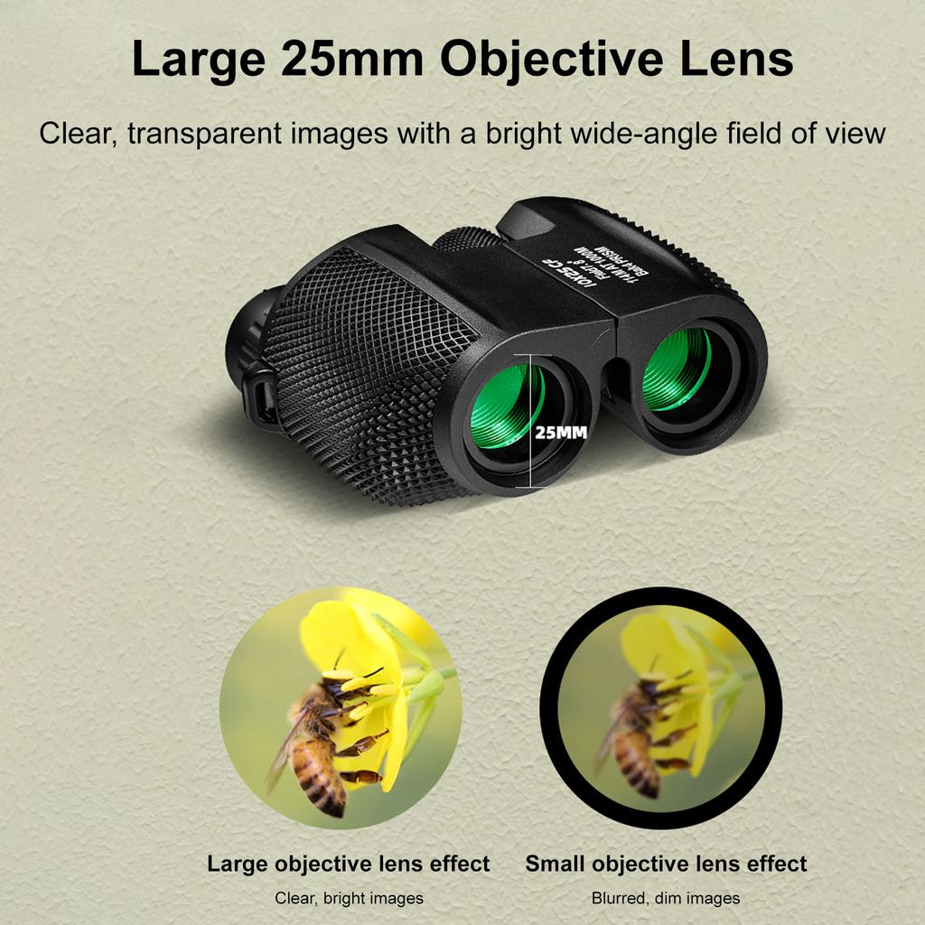 10x25 Binoculars for Adults and Kids Large View Easy Focus for Bird Watching Hiking Concerts
