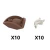 MOC Armes Médiévales Accessoire Briques Soldat Figurine Chapeau de Cow-boy Fusil de Chasse Arbalète Lance Armure Casque Masque Brique Jouet