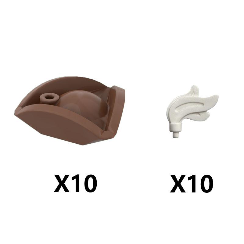 MOC Armes Médiévales Accessoire Briques Soldat Figurine Chapeau de Cow-boy Fusil de Chasse Arbalète Lance Armure Casque Masque Brique Jouet