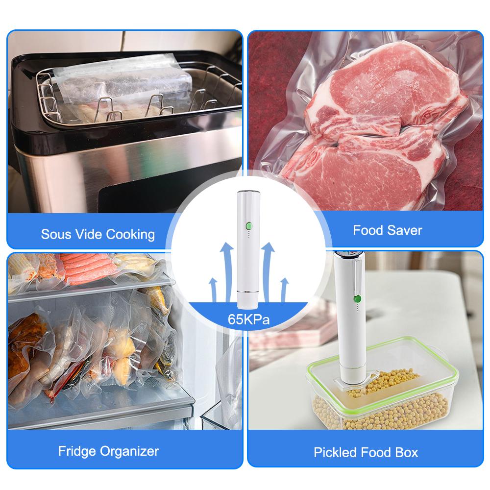 Handheld Vacuum Sealer Machine Portable USB Type-C Charging Cordless 2-in-1 Automatic Food Vacuum