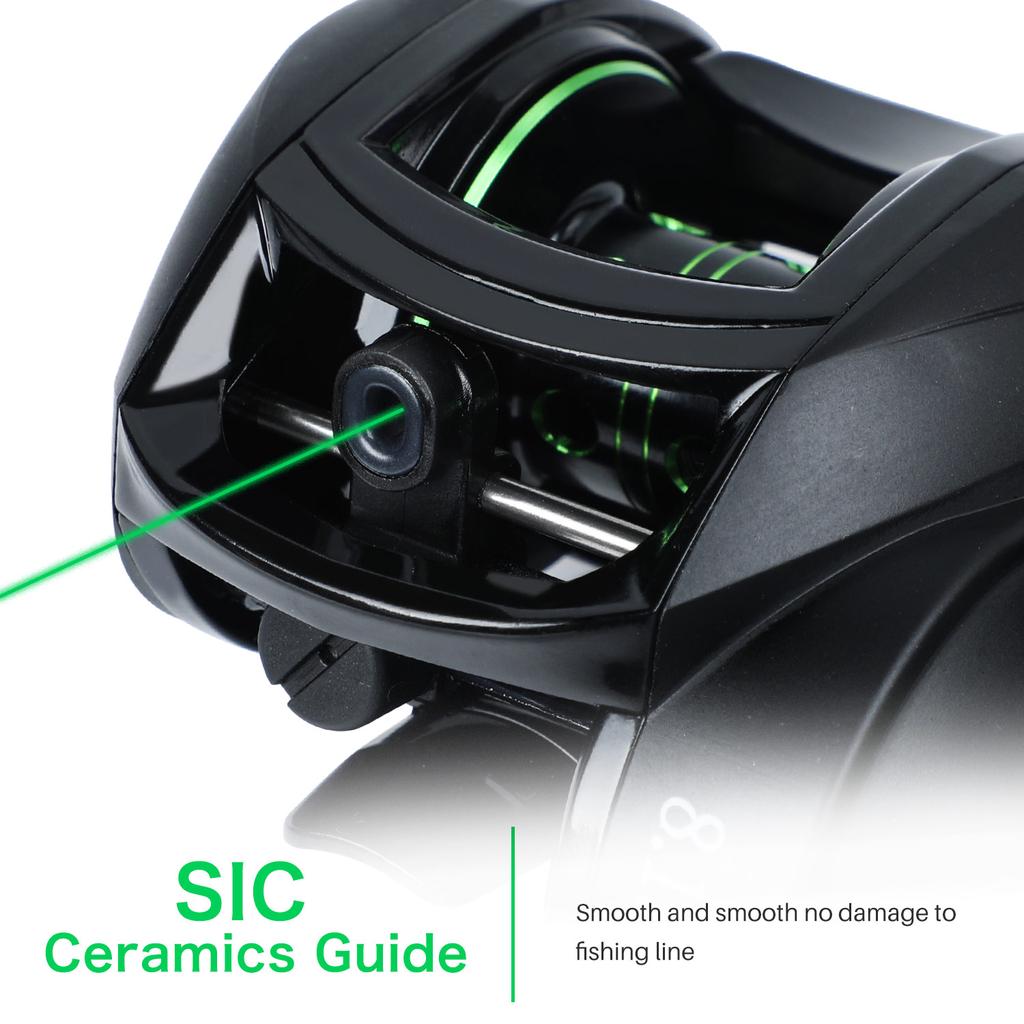 Baitcasting Rybářský naviják Magnetická brzda Kuličkové ložisko 12+1BB Max Drag 12Ibs Coregonus Peled Bass