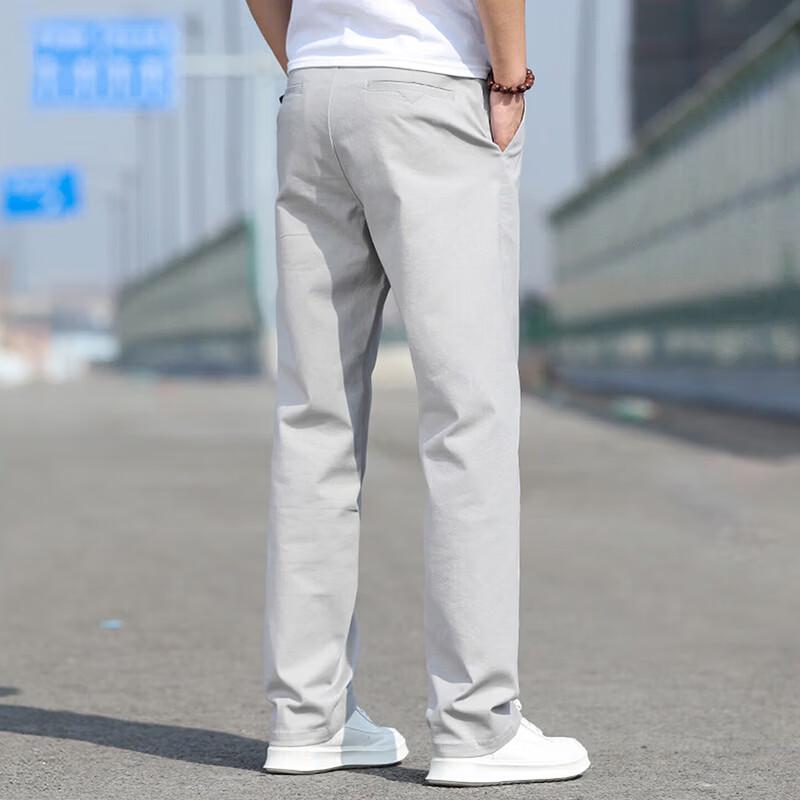 PLAYBOY Men's Summer Thin Loose Straight Casual Trousers