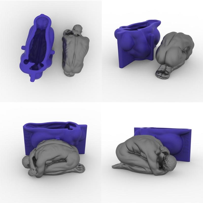 3D-Körperform Kerzenform Silikonform Große Fondantform für Schokolade Handgemachte Kerze Seife Porträt Gipsform Herstellen