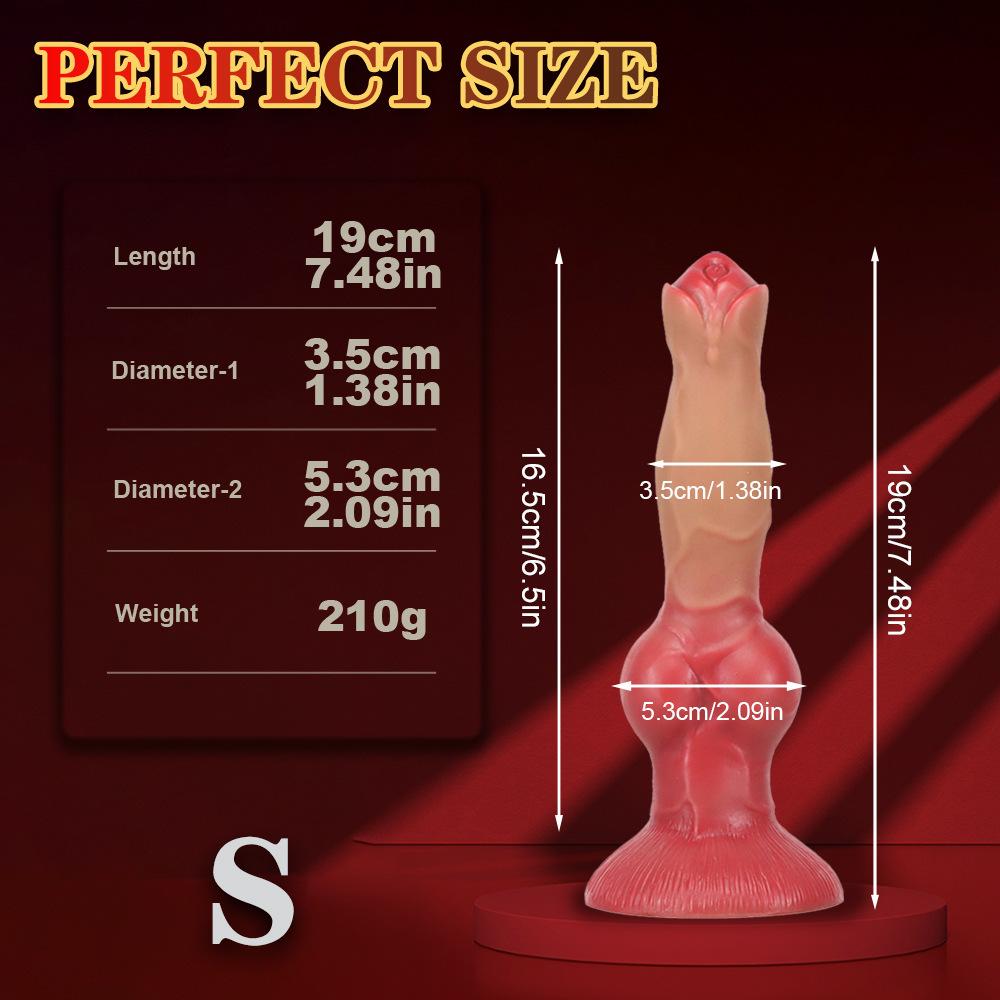 Super Soft Silicone Animal Penis Dildo - Body-Safe Anal Plug for Women & Men, Realistic Adult Sex Toy