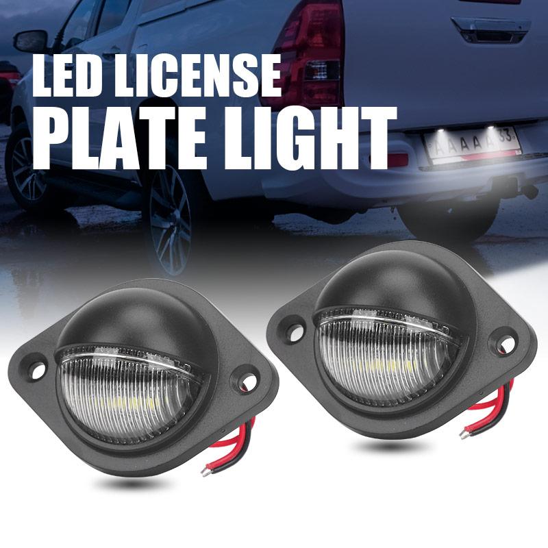 Universal LED License Plate Tag Lights Lamp for MAN Truck Trailer Car Lorry Camper Van RV Pickup SUV ATV UTV Indicator 12V 24V