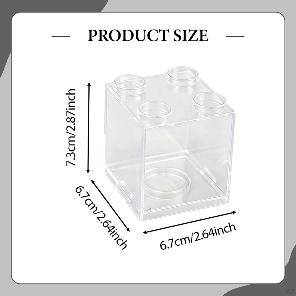 3 Pieces Display Case for Figures Box Multipurpose Storage Dustproof Protection Toys