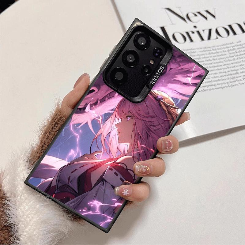 Genshin Impact Yae Miko Soft Phone Case for Samsung Galaxy S24 S25 FE S26 Edge S23 Ultra S22 Plus S21 + Shockproof Cover Back Sh