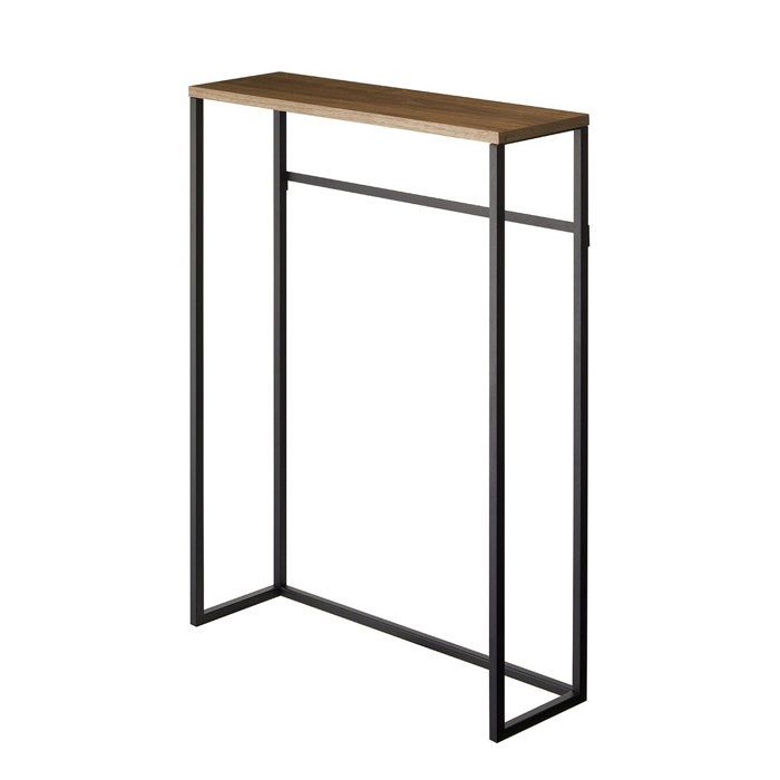 YAMAZAKI - Console D'entrée Métal Et Bois - L60 Cm - Noir