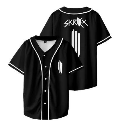 Rapper Skrillex Merch Short Sleeve T-Shirt Streetwear Hip Hop Uniform Hugh