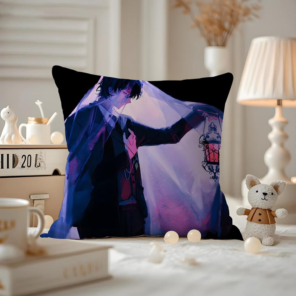 Lord Of Mysteries Anime Cushion Cover Pattern Printed Pillowcase For Living Room Sofa Cushion Cover & Bedroom Decor