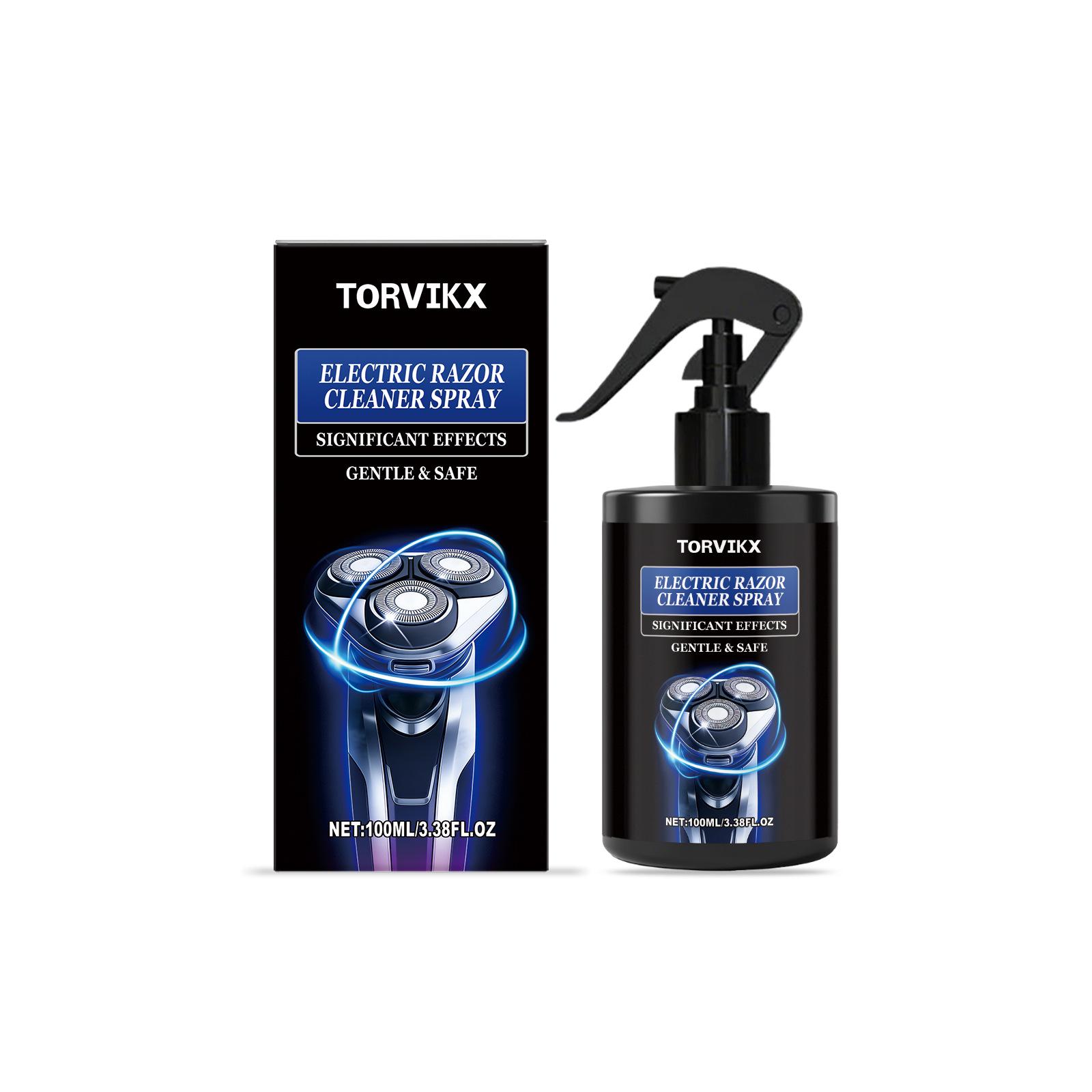

TORVIKX Shaver Cleaning Spray: Cleans, Deodorizes, Refreshes, Rustproofs. Suitable for Most Shavers.