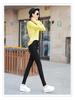 2023 Herbst Damen Schlanke Hohe Taille Schwarze Leggings Bleistifthosen