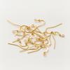 20pcs/lot 14K/18K Gold Plated Brass Earring Hook Clasps Pendant Charms Ear Wire Fitting DIY Jewellery Making Accessories