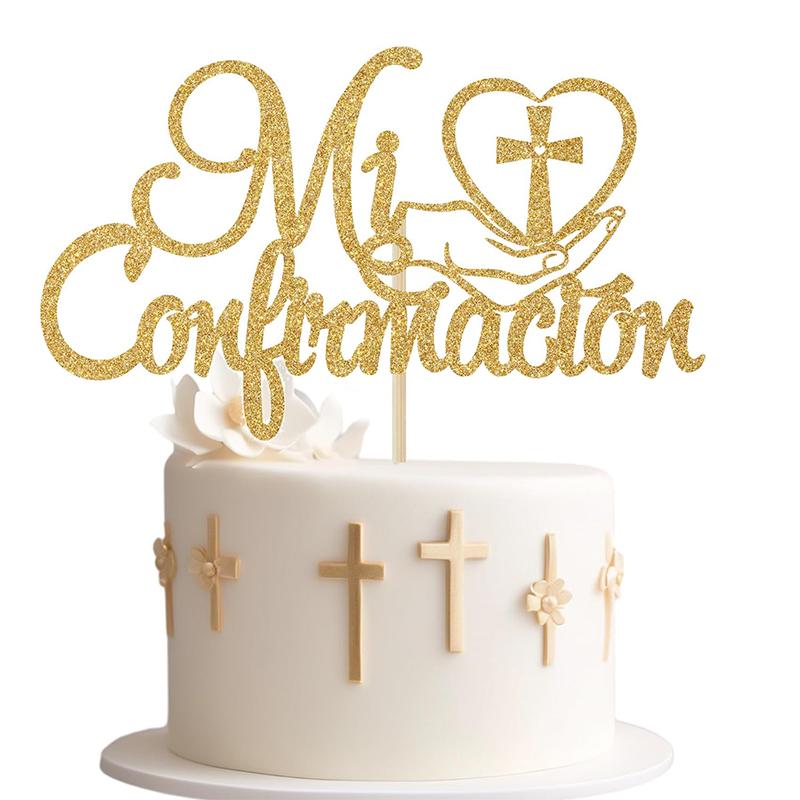 

My First Communion Glitter Cake Topper Used For God s Blessing Decoration Party Birthday Cake Decoration Baptism Shower