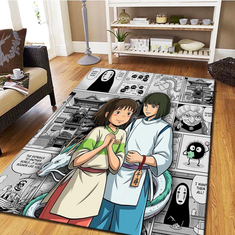 Spirited Away Carpet - Living Room Bedroom, Cool Home Decor Movie Mat Play Floor Mat -HE56 60x90cm