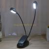2 Dual Arm Flexible Dimmable 14 LED USB Table Lamp Clip-on Bed Reading Table Lig top sale
