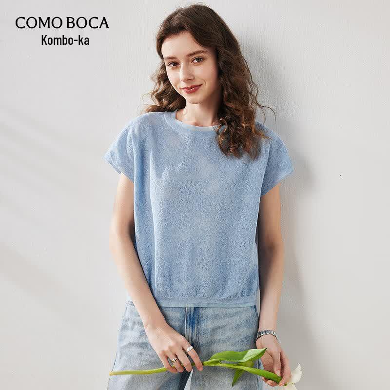 

Kemeng Boka Women s Silk Blend Jacquard T-Shirt M