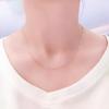 Exquisite Pure Russian Purple Gold Color Gold Plated Rose Gold New Water Ripple Sequined Neck Chain Ethnic Style Collarbone Chain