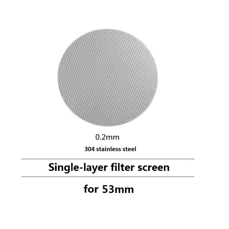 

Фильтр для кофе 51/53/58 мм, многоразовый, нержавеющая сталь 304, двухслойный, мелкая сетка, профессиональный аксессуар для эспрессо