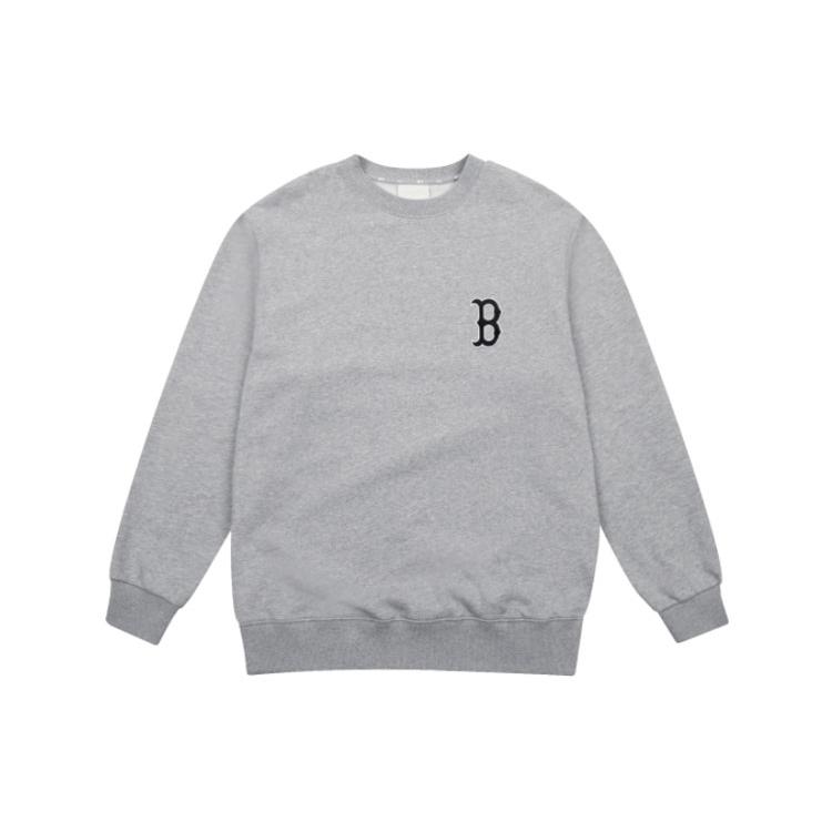 MLB Boston Red Sox Sweatshirts Unisex Gray Crew Neck Moderate Regular 31MT05111-43M