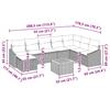 9 piece beige garden sofa set with cushions