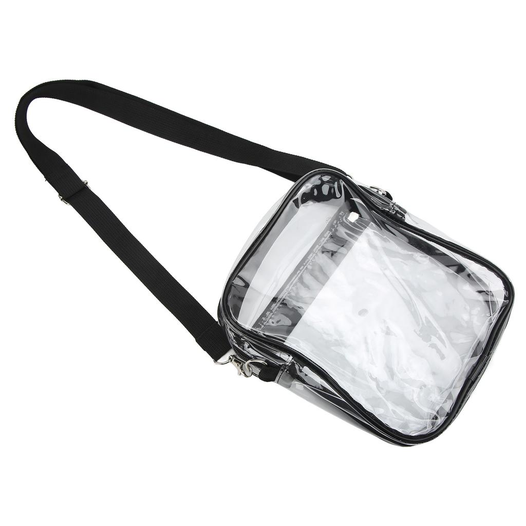 Clear Messenger Bag Stadium Approved Transparent PVC Shoulder Bag for Work Business L