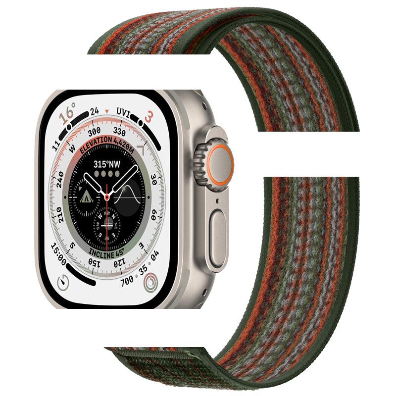 Apple Watch Ultra 10/9 Nylon Woven Velcro Trail Loop Strap