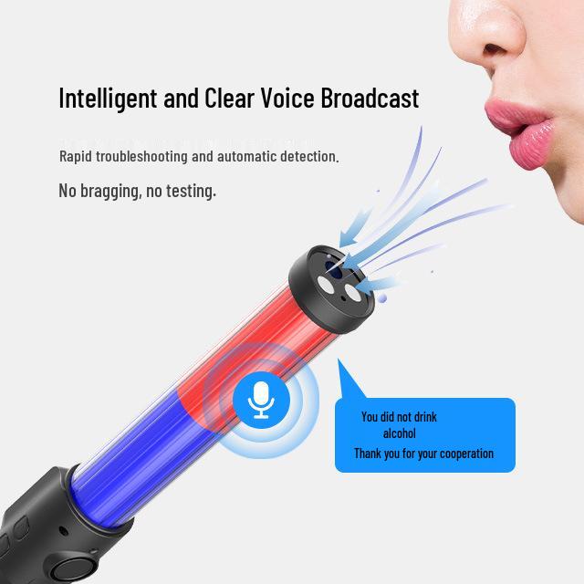 High Precision Portable Breathalyzer with Voice Alerts for Drunk Driving