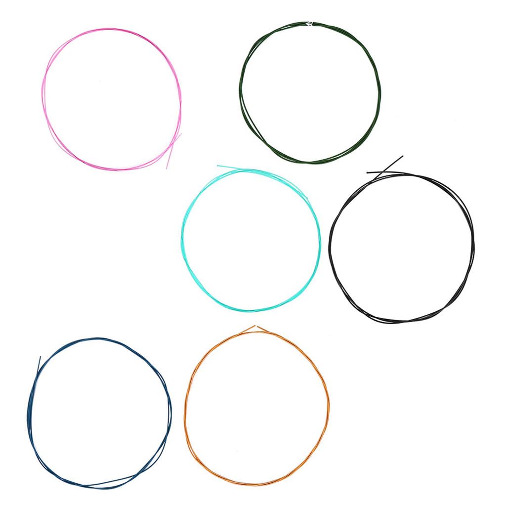 6Pcs Set Colorful Normal Tension Alloy Nylon String for Classical Guitar