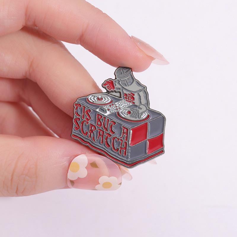 Creative Cartoon Style Dj Disc Jockey Themed Brooch Pin Fashion Accessory For All
