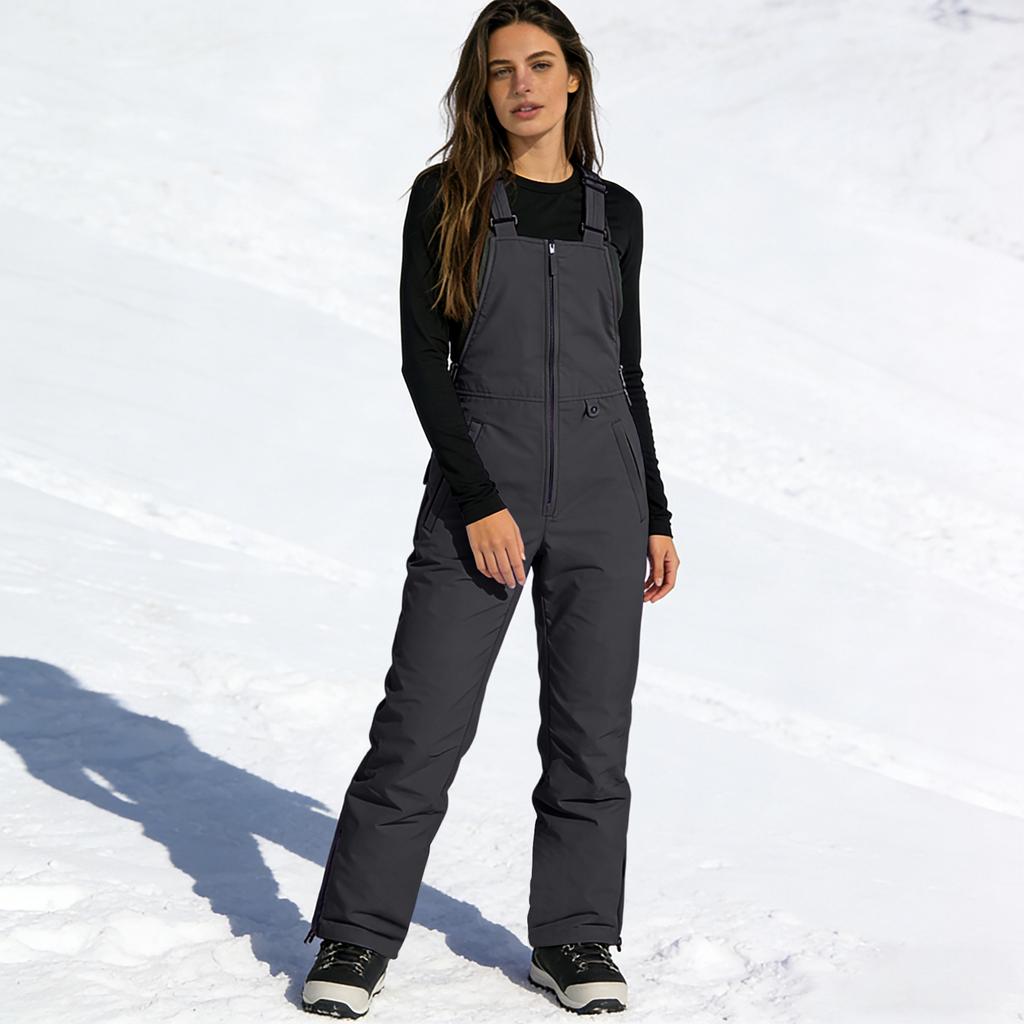 Ski Pants Women Insulated Ski Bib Overalls Snowboarding Pants Adjustable Shoulder Strap Snowsuit