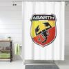 Abarth C Cool Print Shower Curtain Bathroom Polyester Waterproof Bath Curtains With Hooks