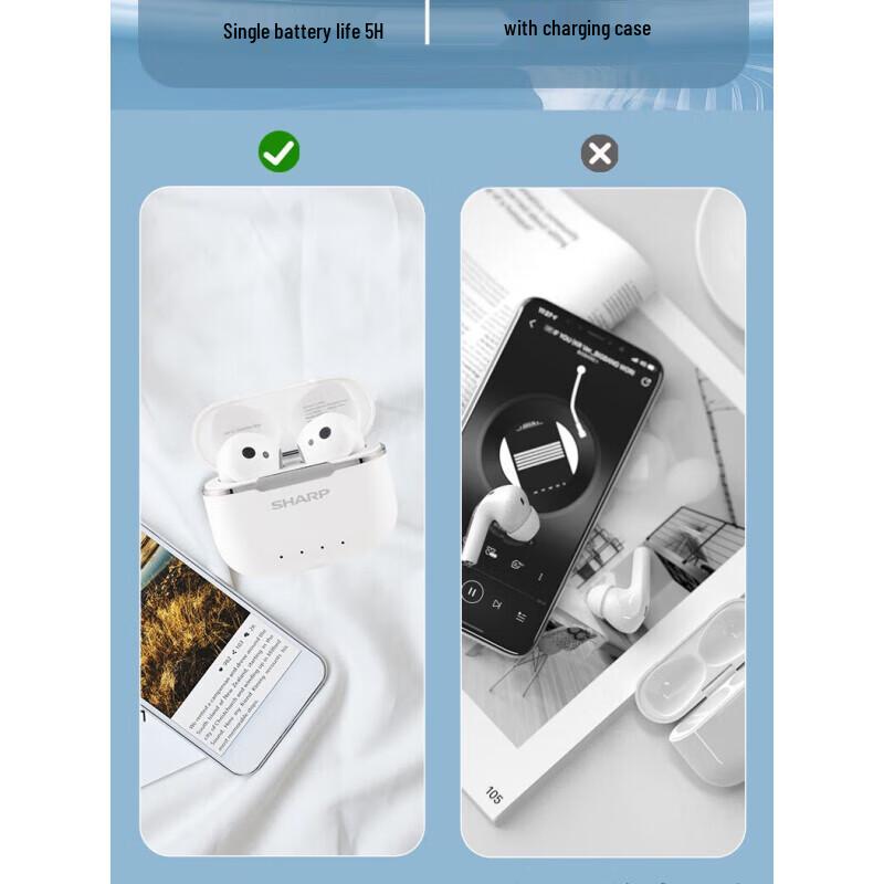 SHARP HP-TW40H Semi-In-Ear Bluetooth Earbuds