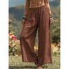 2026 Spring/Summer New Solid Color Loose Casual Wide-Leg Pants for Women, Breathable Long Pants