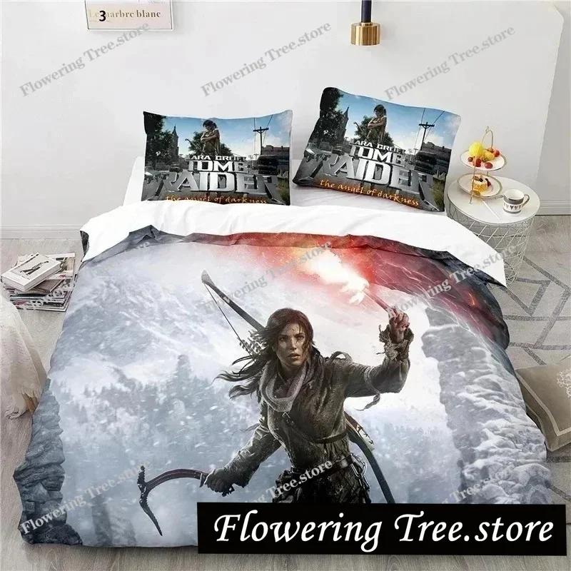 3D Print Game Tomb Raider Bedding Set Boys Girls Twin Queen Size Duvet Cover Pillowcase Bed Kids Adult Home Textile