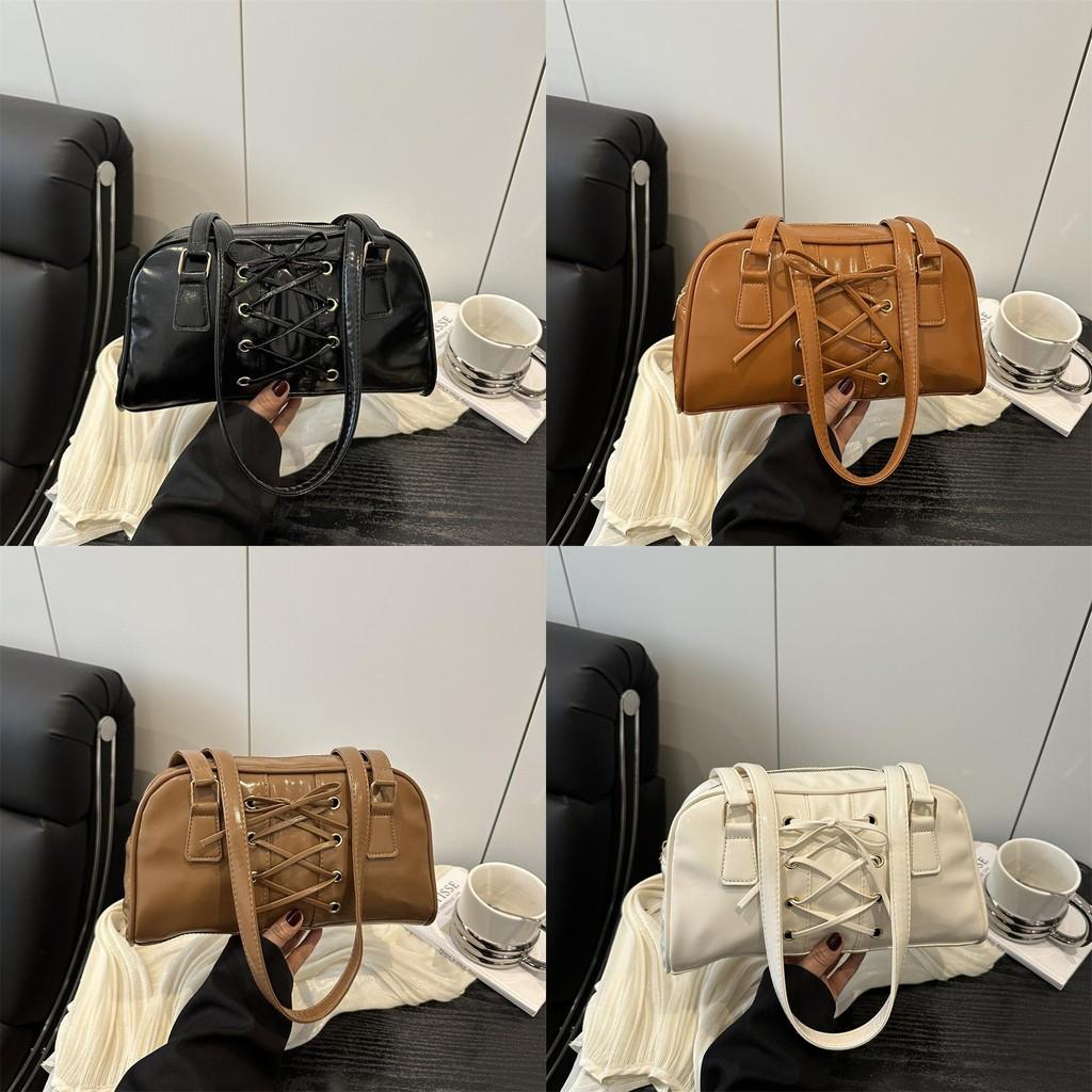 Pu Tote Bag For Women Large Capacity Stylish Streetwear With Strap Bow Design For Daily Use