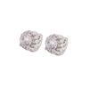 Silver Color Synthetic Zirconia Earrings Adjustable Jewelry Elegant Zircon Hoop Earrings  Wedding