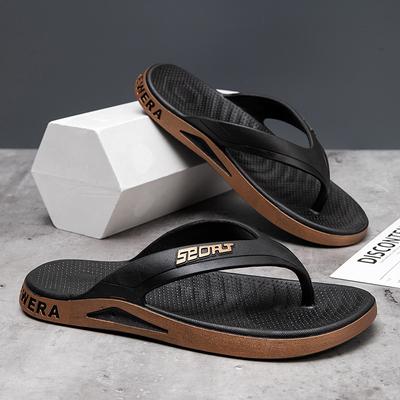 Men's Flip Flops for Summer Outdoor Wear, Anti Slip, Wear-resistant, High-end Feeling, Clip On Slippers for Men's Summer