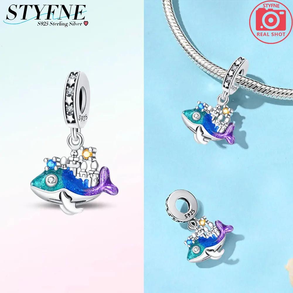Charm Bead Charms Plata Zircon Crab WhaleBeads for Charm Bead Charms copper Bracelets Bead Charms Jewellery Making Womens Gift
