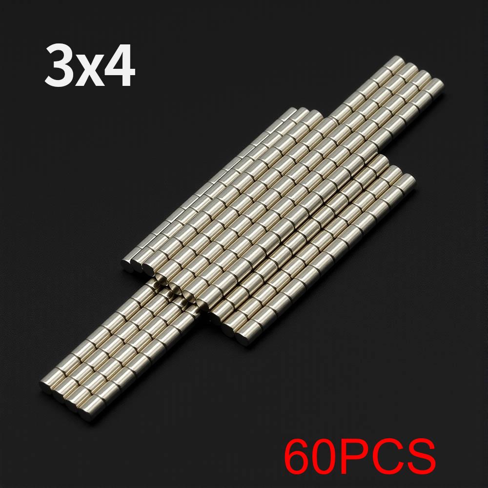 3x4mm Krachtige Neodymium Magneet N35 NdfeB Permanente Magnetische magneten Rond Super Sterke Koelkastmagneten Doe-het-zelf