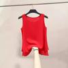 Plus Size Women's Chiffon Sleeveless Camisole – Spring/Summer Loose Round Neck Top