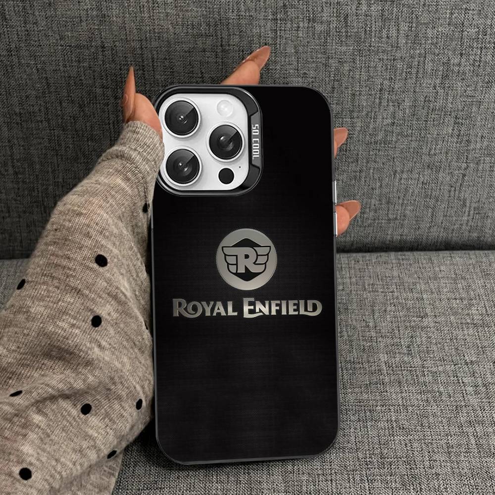 R-ROYALS E-ENFIELDS Logo Colorful Shockproof For IPhone 17 11 12 13 14 15 16 Pro Max 16E Plus Phone Cover