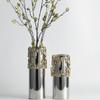 Stainless Steel Flower Vase Mirror Abstract Art Vase Simple Modern Pretty Plant Flower Bottles Home Decorative Vases Ornaments