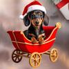 10 Pcs Dachshund Puppy Acrylic Pendants 2D Flat Car Rearview Mirror Charm for Backpack Christmas Tree Decor Gift for Dog Lovers