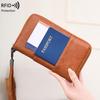 RFID Passport Holder - Large Capacity Zip Wallet & Travel Document Organizer