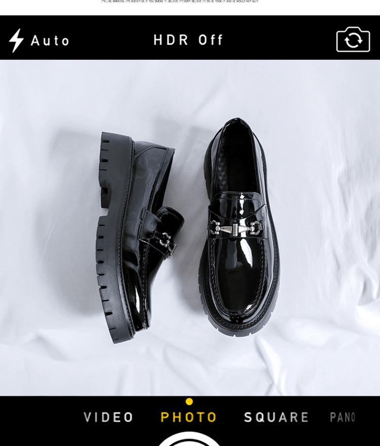 Men's Round Toe Patent Leather Shoes for Business, Formal, and Wedding.