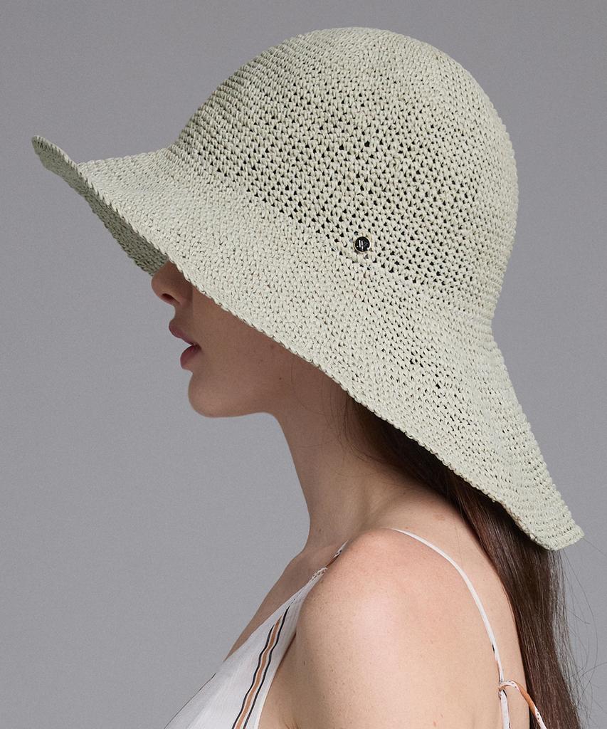 Hwaiteusaenjeu Branch Unbalanced Floppy Hat Laura (2 Colors)